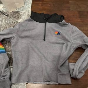 Womens aviator nation cropped sweatshirt